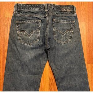 Diesel Larkee 0088Z Jeans Mens 30x30 Blue Straight Button Denim Pants